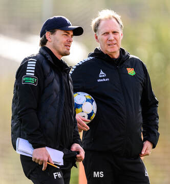 Tränare Fredrik Holmberg och teknisk direktör Magnus