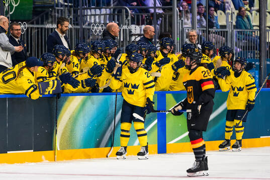 Lina Ljungblom of Sweden celebrates