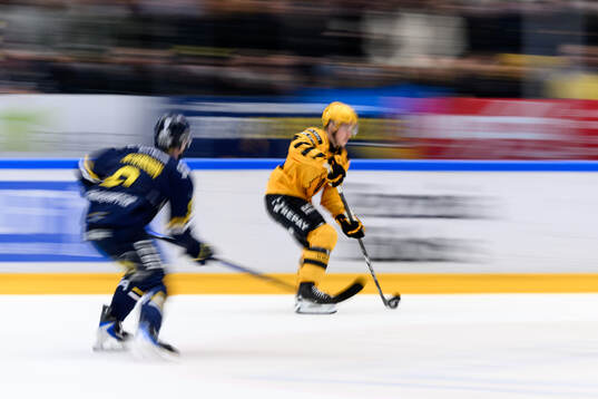 HV71s Hugo Pettersson och Skellefteås Zeb Forsfjäll