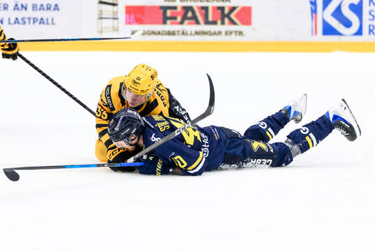 Skellefteås Zeb Forsfjäll och HV71s Oskar Stål-Lyrenäs