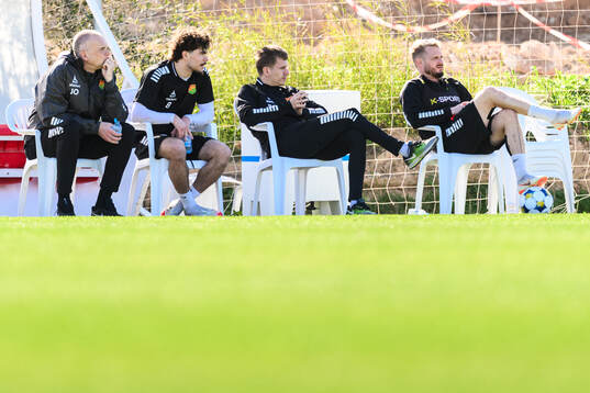 Materialförvaltare Joakim Olsson, William Milovanovic,