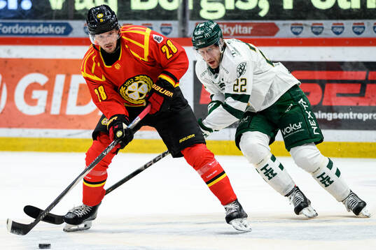 Brynäs Johannes Kinnvall och Färjestads Per Åslund