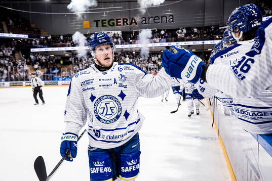 Leksands Kalle Östman jublar