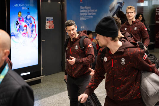 Sidney Crosby of Canada arrives