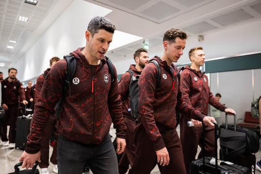 Sidney Crosby of Canada arrives