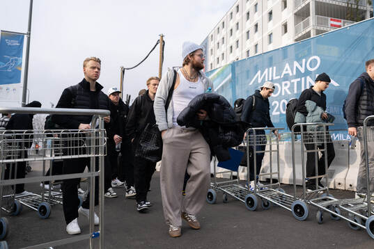 Jesper Bratt and William Nylander of the Swedish men's
