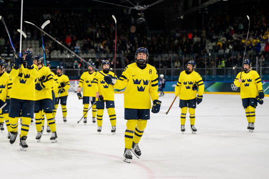Hanna Olsson of Sweden celebrates