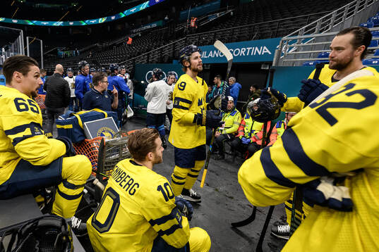 Erik Karlsson, Adrian Kempe, Alexander Wennberg and Victor