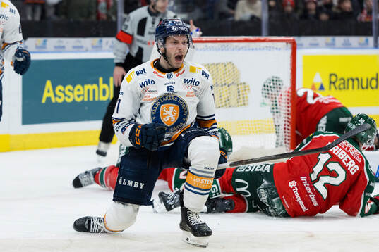 Växjös Brogan Rafferty jublar