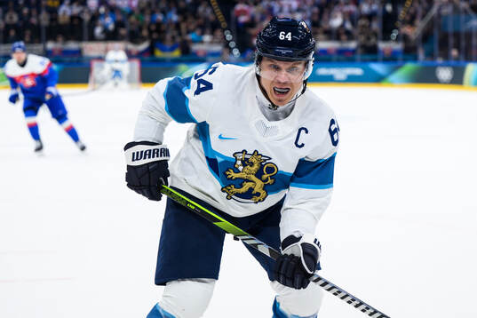 Mikael Granlund of Finland in the men's ice hockey game