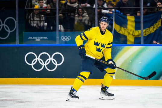 Philip Broberg of Sweden in the men's ice hockey game