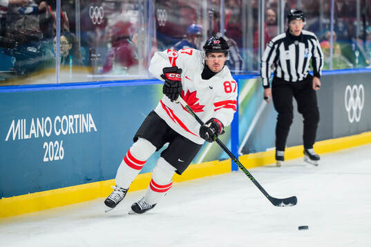 Sidney Crosby of Canada in the men's ice hockey game