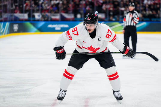 Sidney Crosby of Canada in the men's ice hockey game