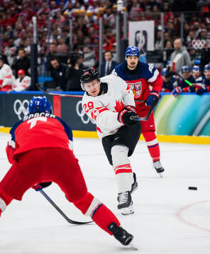 Nathan MacKinnon of Canada in the men's ice hockey game