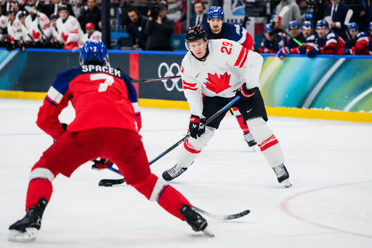 Nathan MacKinnon of Canada in the men's ice hockey game