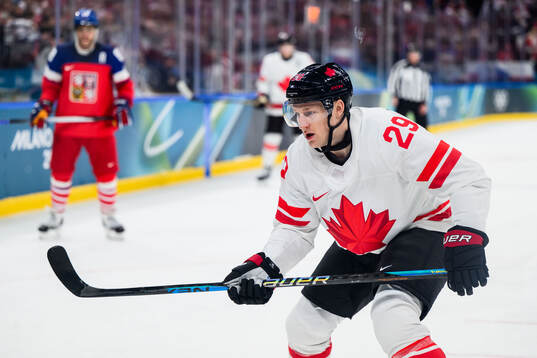 Nathan MacKinnon of Canada in the men's ice hockey game