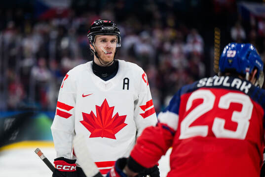 Connor McDavid of Canada in the men's ice hockey game