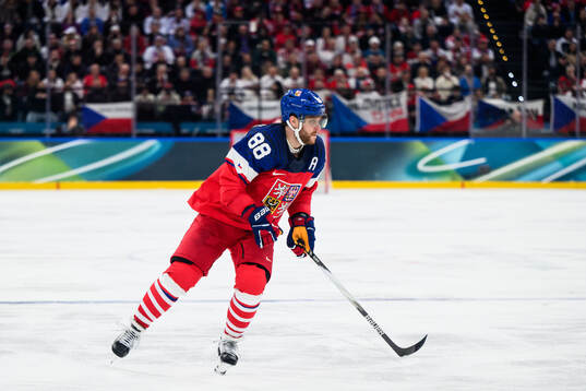 David Pastrnak of Czech Replublic in the men's ice hockey