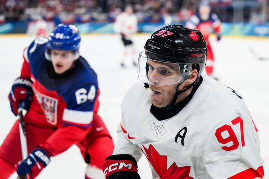 Connor McDavid of Canada in the men's ice hockey game