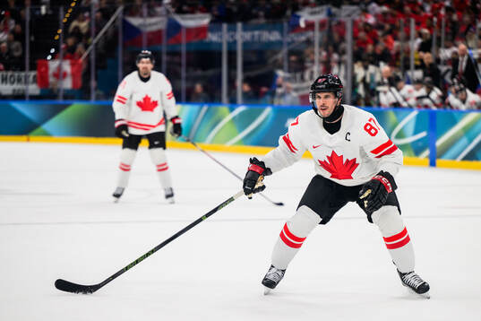 Sidney Crosby of Canada in the men's ice hockey game