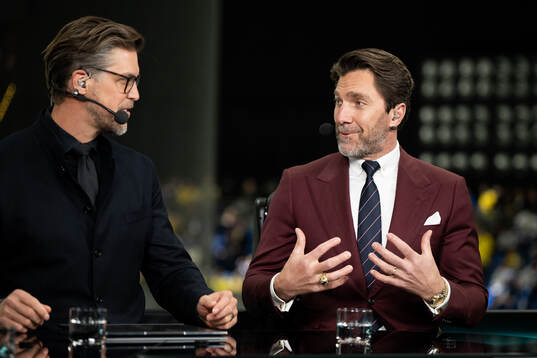 Jonas Andersson and Henrik Lundqvist in SVT’s studio