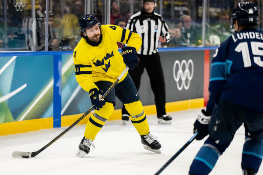 Rasmus Andersson of Sweden in the men's ice hockey game