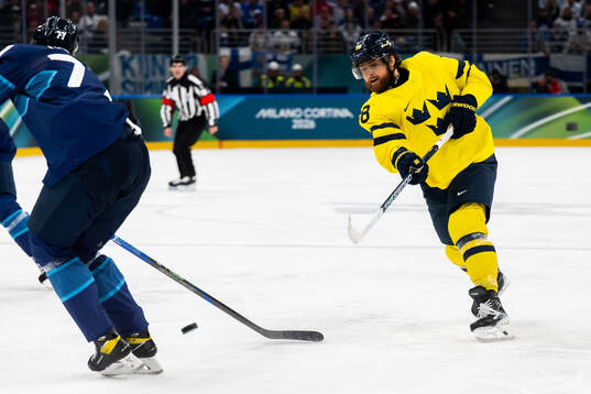 William Nylander of Sweden in the men's ice hockey game
