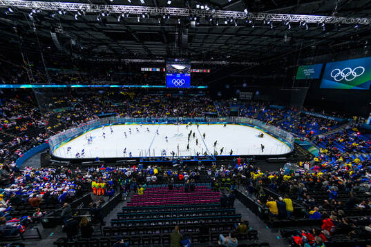 General view of Milano Santagiulia Ice Hockey Arena