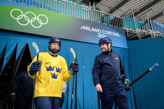 Thea Johansson and assistant coach Stefan Ladhe