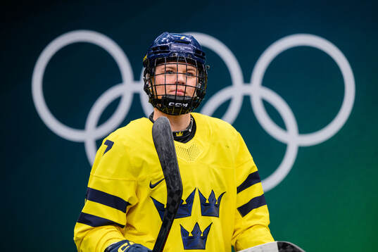 Mira Jungåker of Sweden in the women's ice hockey