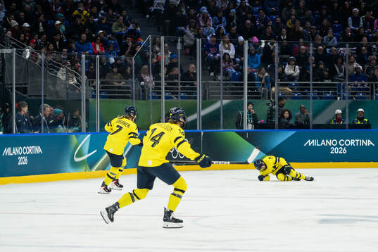 Lisa Johansson of Sweden in pain