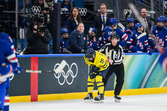 Lisa Johansson of Sweden in pain
