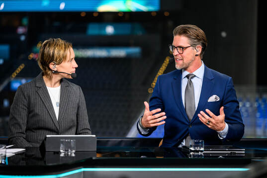 Maria Rooth and Jonas Andersson of Swedish broadcaster SVT