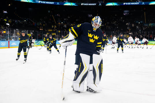 Goaltender Jesper Wallstedt of Sweden