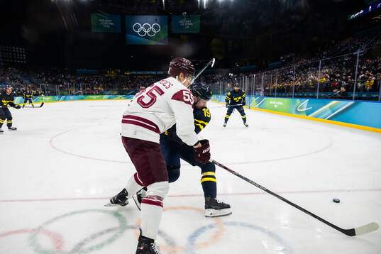 Roberts Mamcics of Latvia and Adrian Kempe of Sweden in the