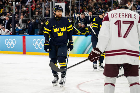 William Nylander of Sweden in the men's ice hockey