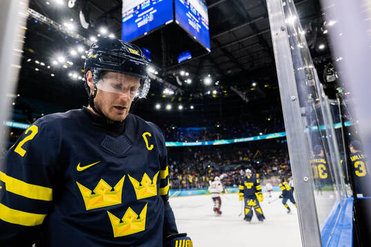 Gabriel Landeskog of Sweden in the men's ice hockey