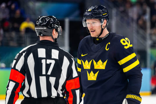 Gabriel Landeskog of Sweden in the men's ice hockey