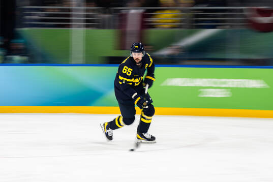 Erik Karlsson of Sweden in the men's ice hockey