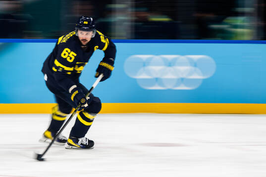 Erik Karlsson of Sweden in the men's ice hockey
