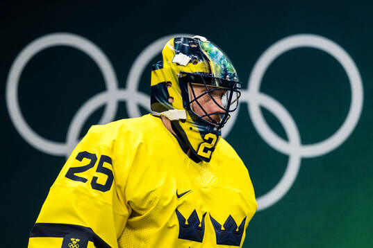 Goaltender Jacob Markström of Sweden