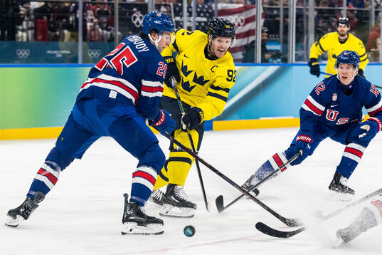 Gabriel Landeskog of Sweden in the men's ice hockey