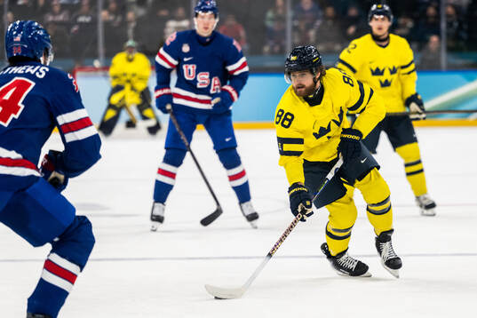 William Nylander of Sweden in the men's ice hockey