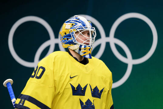 Goaltender Jesper Wallstedt of Sweden