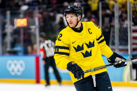 Gabriel Landeskog of Sweden in the men's ice hockey