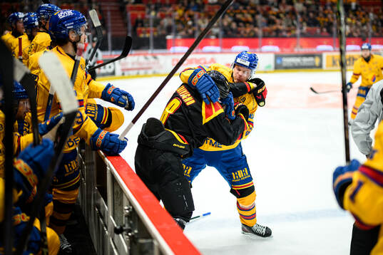 Brynäs Bobby Trivigno och Djurgårdens David Blomgren