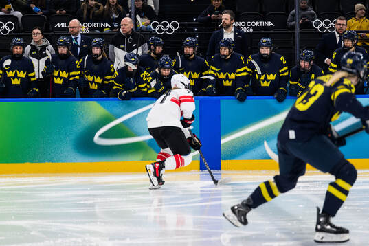 Head coach Ulf Lundberg of Sweden in the women's ice hockey