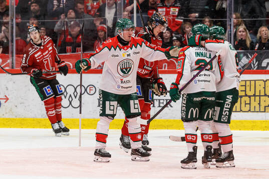 Frölundas Max Lindholm, Jere Innala och Linus Weissbach