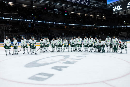 Färjestads spelare jublar