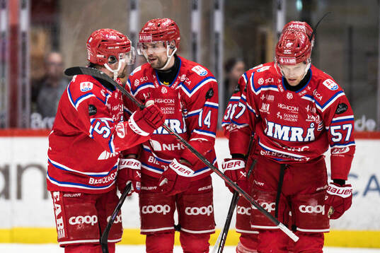 Timrås Anton Lander och Emil Pettersson jublar